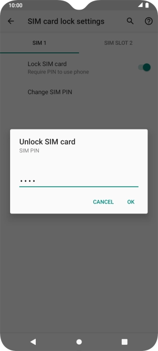 Key in your PIN and press OK.
