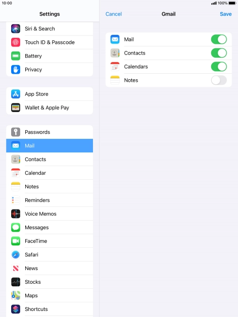 If this screen is displayed, you email account has been recognised and set up automatically. Follow the instructions on the screen to key in more information and finish setting up your tablet.