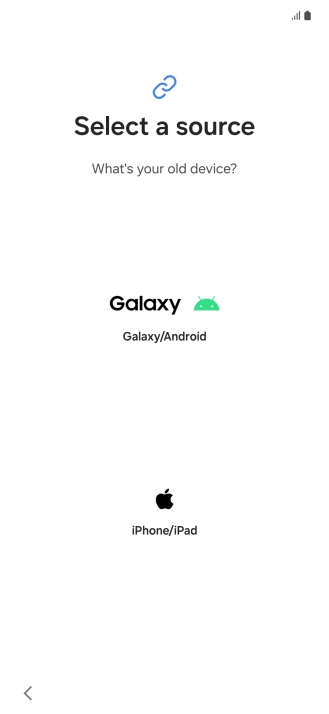 Press the required setting and follow the instructions on the screen to transfer the content from another phone.