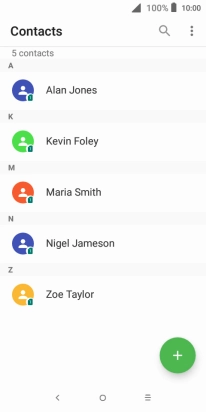 Press the new contact icon.