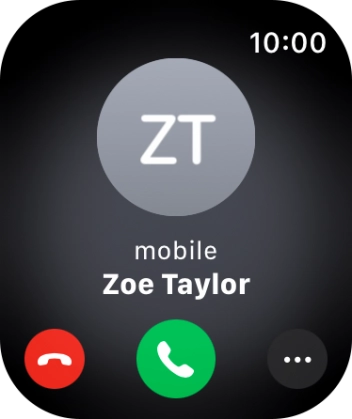 Press the Digital Crown when you get a call.