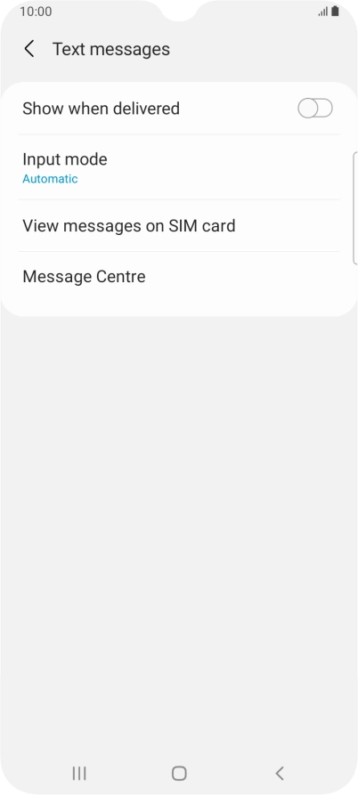 Press Message Centre.