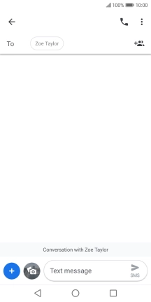 Press the text input field and write the text for your picture message.