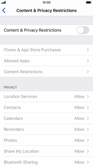 Press the indicator next to 