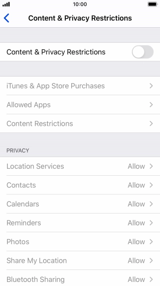 Press the indicator next to 