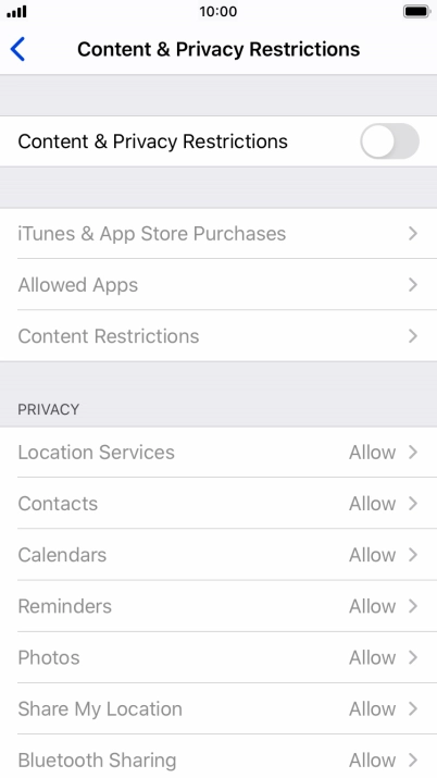 Press the indicator next to 