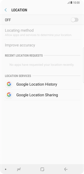 Press the indicator to turn the function on or off.