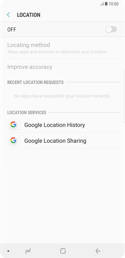 Press the indicator to turn the function on or off.