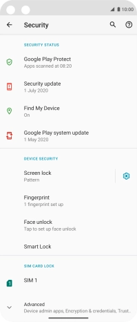 Press Screen lock and key in the current phone lock code.