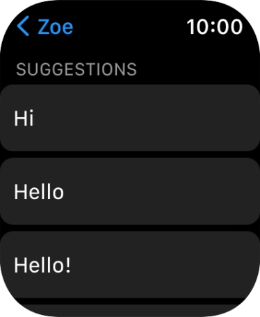 Press the required quick reply.
