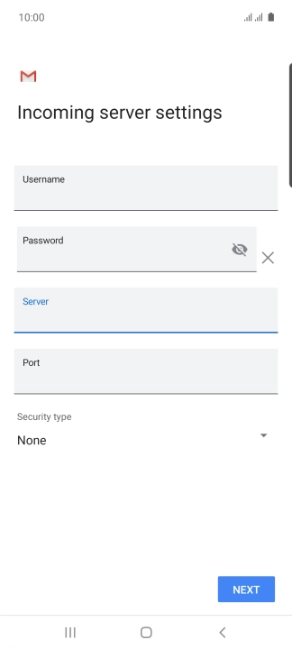 Press the field below 
