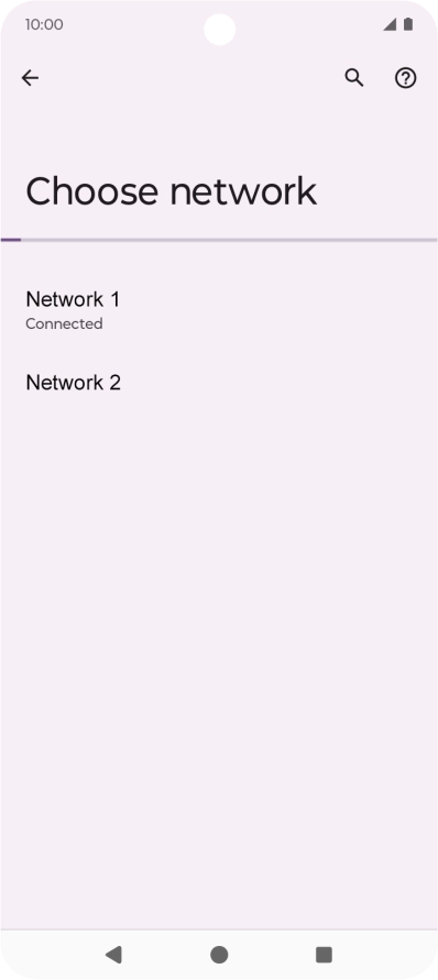 Press the required network.