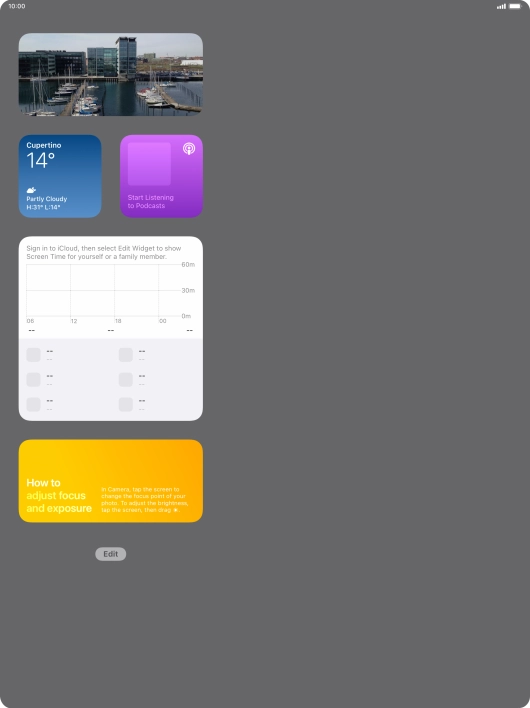 Press and hold the required Widget Stack.