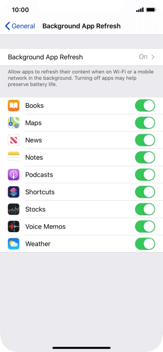Press Background App Refresh.