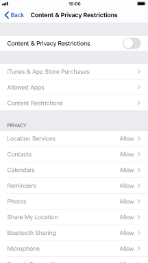Press the indicator next to 