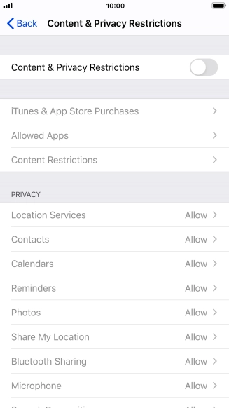 Press the indicator next to 