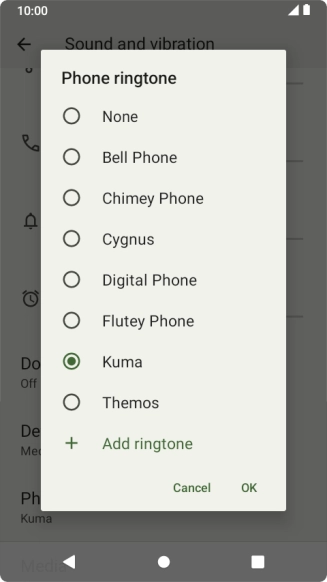 Press the required ring tones to hear them.