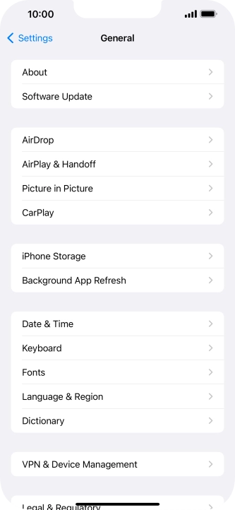 Press Software Update. If a new software version is available, it's displayed. Follow the instructions on the screen to update the phone software.
