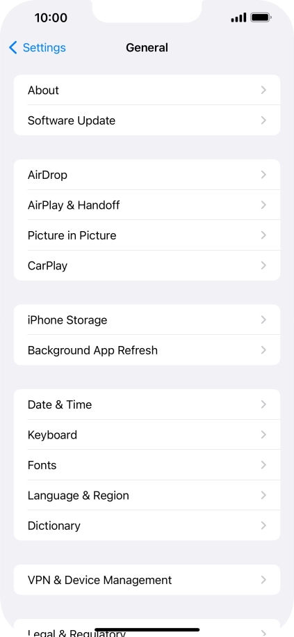 Press Software Update. If a new software version is available, it's displayed. Follow the instructions on the screen to update the phone software.