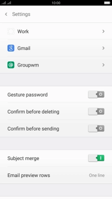 Press the required email account.