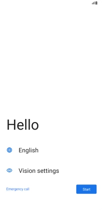 Press Vision settings and follow the instructions on the screen to select the required settings.