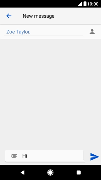 Press the send icon when you've finished your text message.