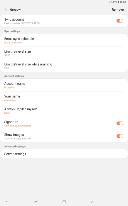 Press the indicator next to 