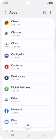 Press the required app.