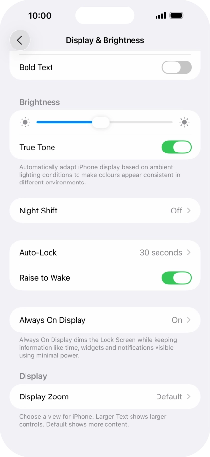 Press Always On Display.