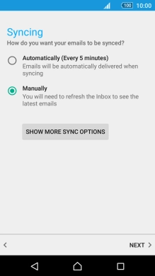 Press SHOW MORE SYNC OPTIONS.