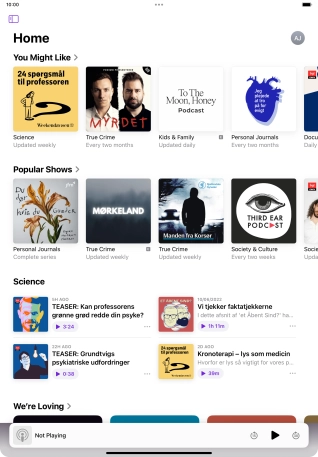 Slide your finger upwards starting from the bottom of the screen to return to the home screen.