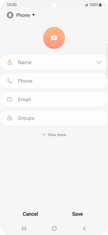 Press the address book drop down list.
