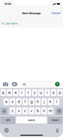 Press the send icon.