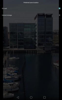 Press Internal storage to save your video clips in the tablet memory.