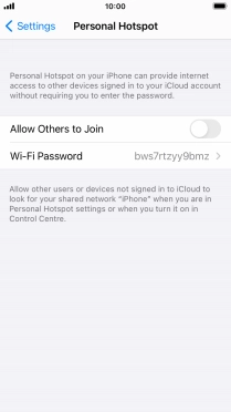 Press Wi-Fi Password and key in the required password.