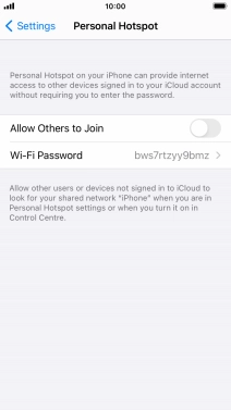 Press Wi-Fi Password and key in the required password.