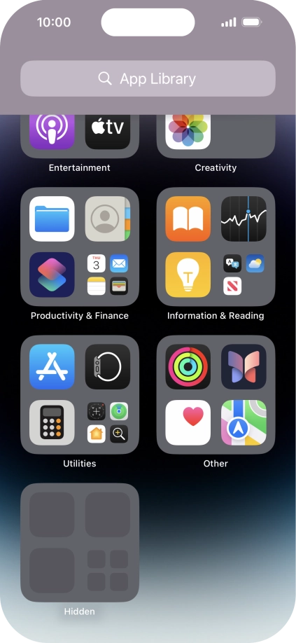 Press and hold the required app.