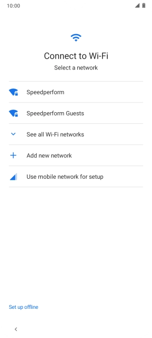 Press the required Wi-Fi network.