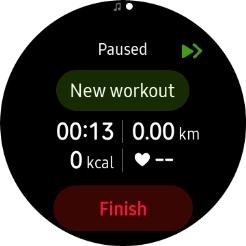 Press Finish to end an activity.