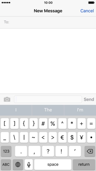 Press ABC to return to text input.