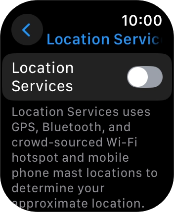 Press Location Services.