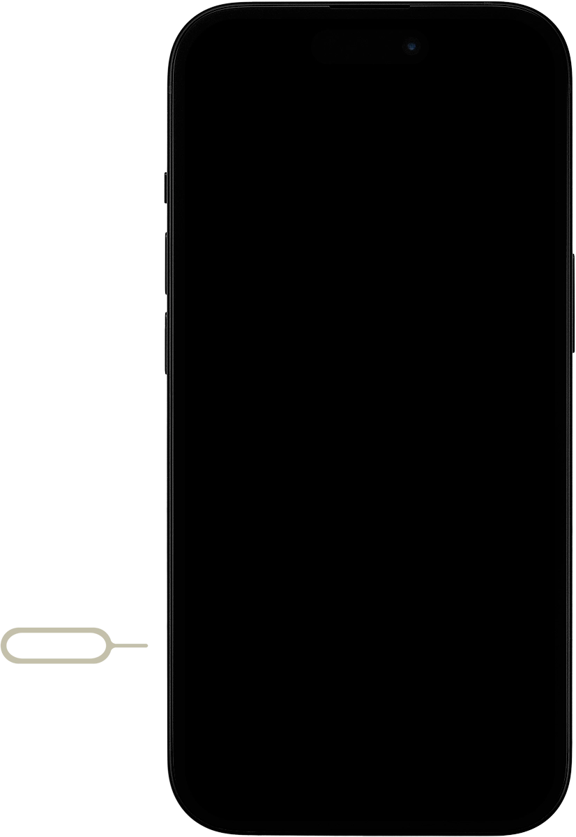 Find the opener for the SIM holder.