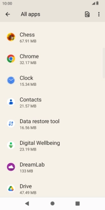 Press the required app.
