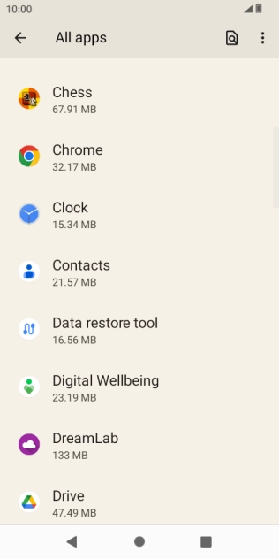 Press the required app.