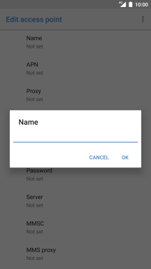 Key in Vodafone MMS and press OK.