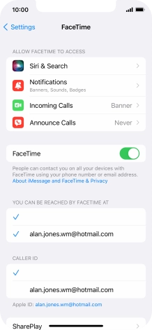 Press the indicator next to 
