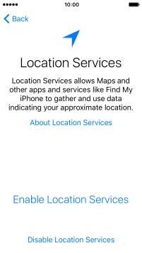 Press Enable Location Services to turn on the function.