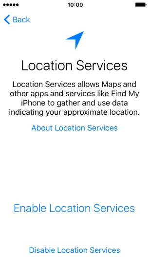 Press Enable Location Services to turn on the function.