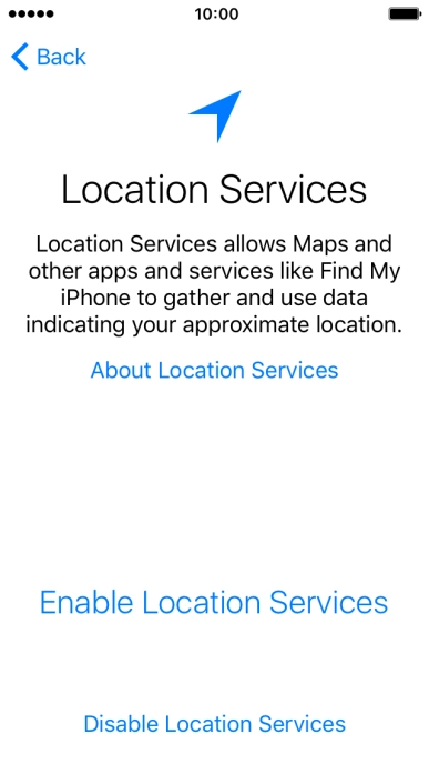 Press Enable Location Services to turn on the function.