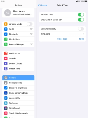 Press the indicator next to 